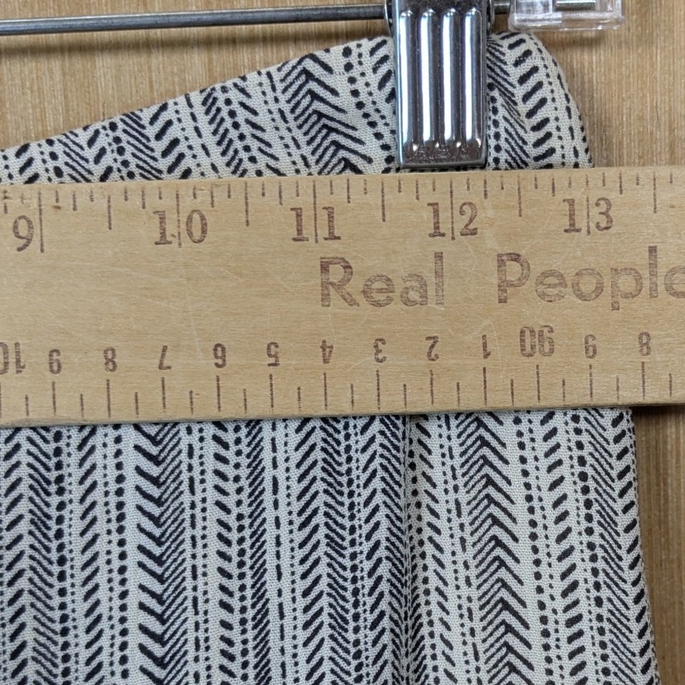 Hem & Thread Womens Small Black White Chevron‎ Print Lined Maxi Skirt Boho Indie - Picture 7 of 8